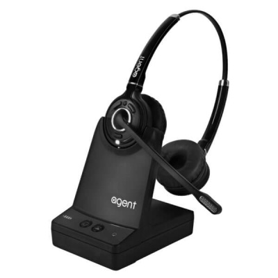 Agent AW60 Binaural Wireless DECT Headset - PC & Desk Phone